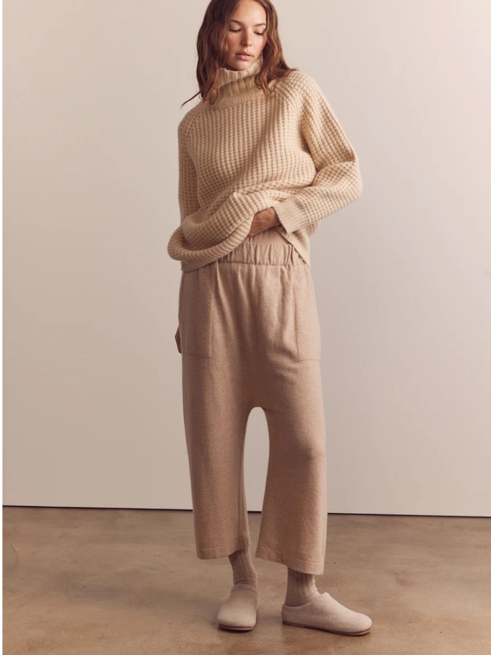 NWT a mente wool/cashmere low crotch knit Pants